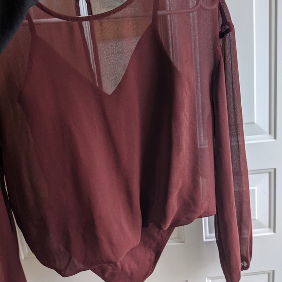 Burgundy Talmot bodysuit - Picture 1 of 3